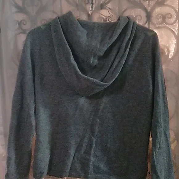 Womens 2 ply 100% cashmere hooded cardigan sweater - Picture 2 of 2